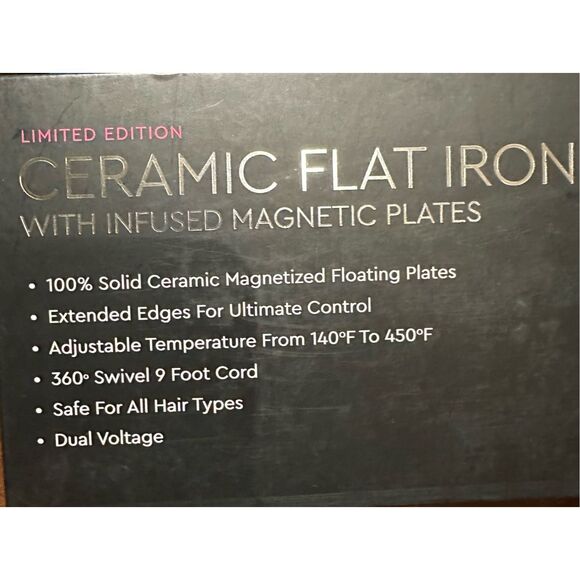 SB2 by Sutra Limited Edition Ceramic Flat Iron with Infused Magnetic Plates New - Picture 5 of 6